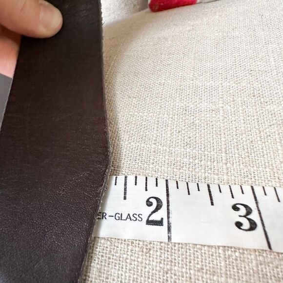 Vintage American Flag Leather Wide Buckle Belt Men's 32/34 Women's XL Unisex - Picture 8 of 12